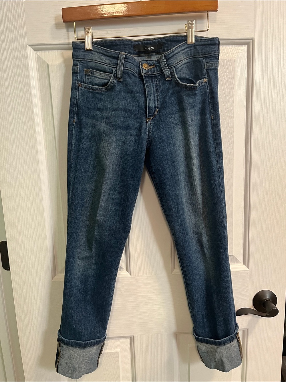 Joe's Jeans Dark Wash Cropped Skinny Jeans